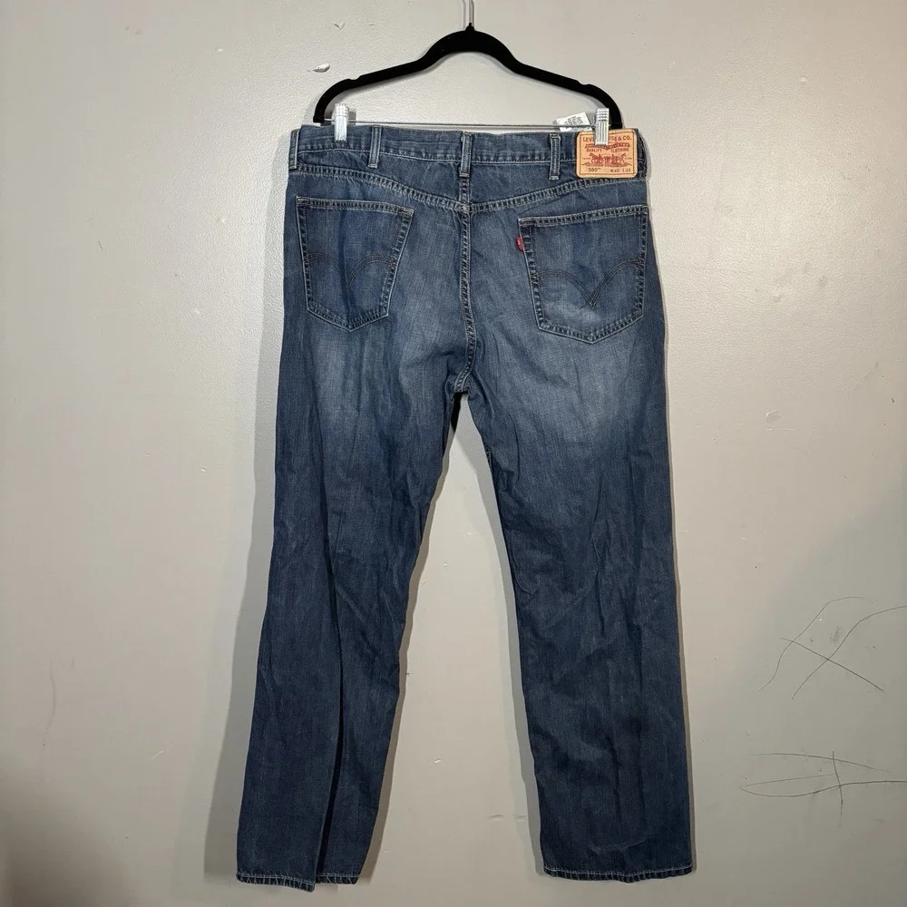 Levi's Jeans Mens 40x30 Blue 559 Straight Leg Relaxed Regular Fit Workwear